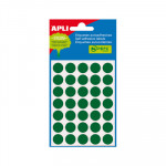 Etiquetas adhesivas Apli de  colores Bolsa 5 13mm diametro verde