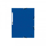 Carpeta con gomas y solapas cartulina lustrada A4 Exacompta azul