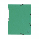 Carpeta con gomas y solapas cartulina lustrada A4 Exacompta verde