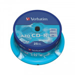 CD-R grabable 700Mb 80 minutos Verbatim AZO Crystal tarrina de 25 unidades
