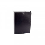 Caja de proyectos de cartón con gomas Fabrisa lomo 90mm negro