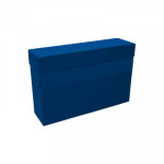 Caja de archivo definitivo folio cartón forrado geltex Mariola azul