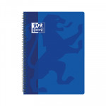 Cuaderno espiral tapa plástico folio cuadriculado 80 hojas Oxford Classic azul marino