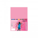 Cartulina de color  A4 Fabrisa rosa pastel