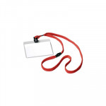Identificador portanombres con cordón de seguridad Durable rojo