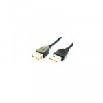Gembird CCP-USB2-AMAF-10 - Cable alargador USB 2.0, 3m, Color Negro 1,8 metros